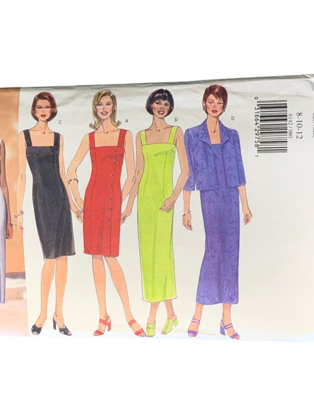 Butterick Misses Dress Jacket Sewing Pattern Size 8 10 12 6142 - uncut